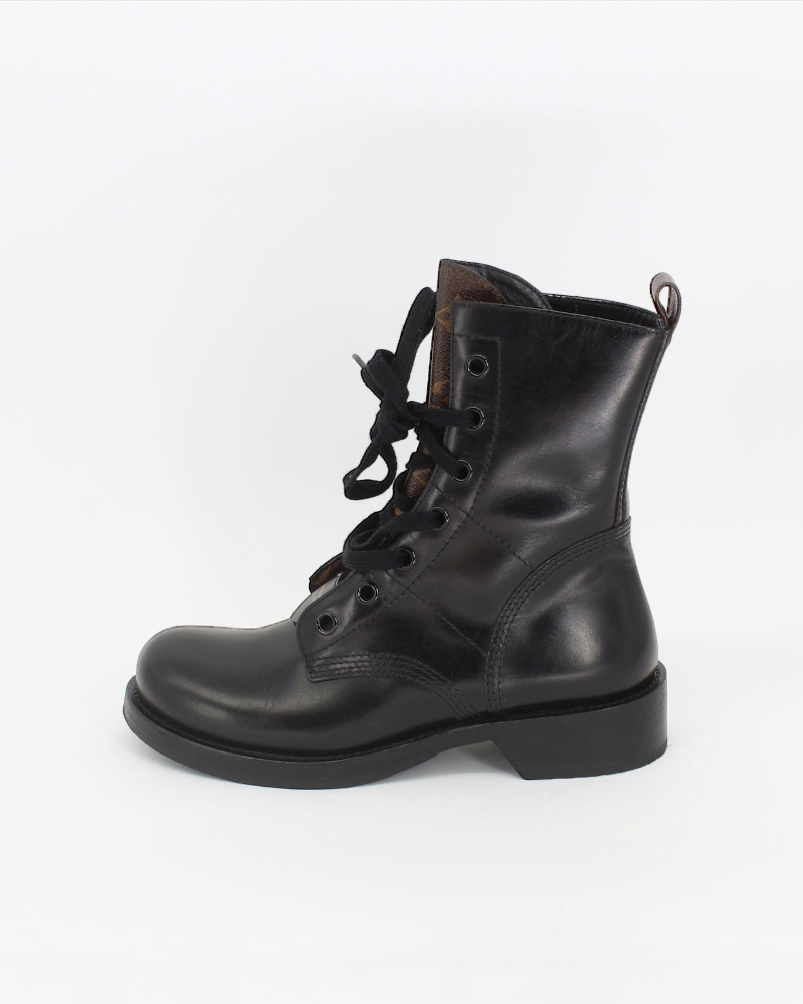 Louis Vuitton Metropolis Flat Ranger Combat Boot Size 39 Couture Blowout