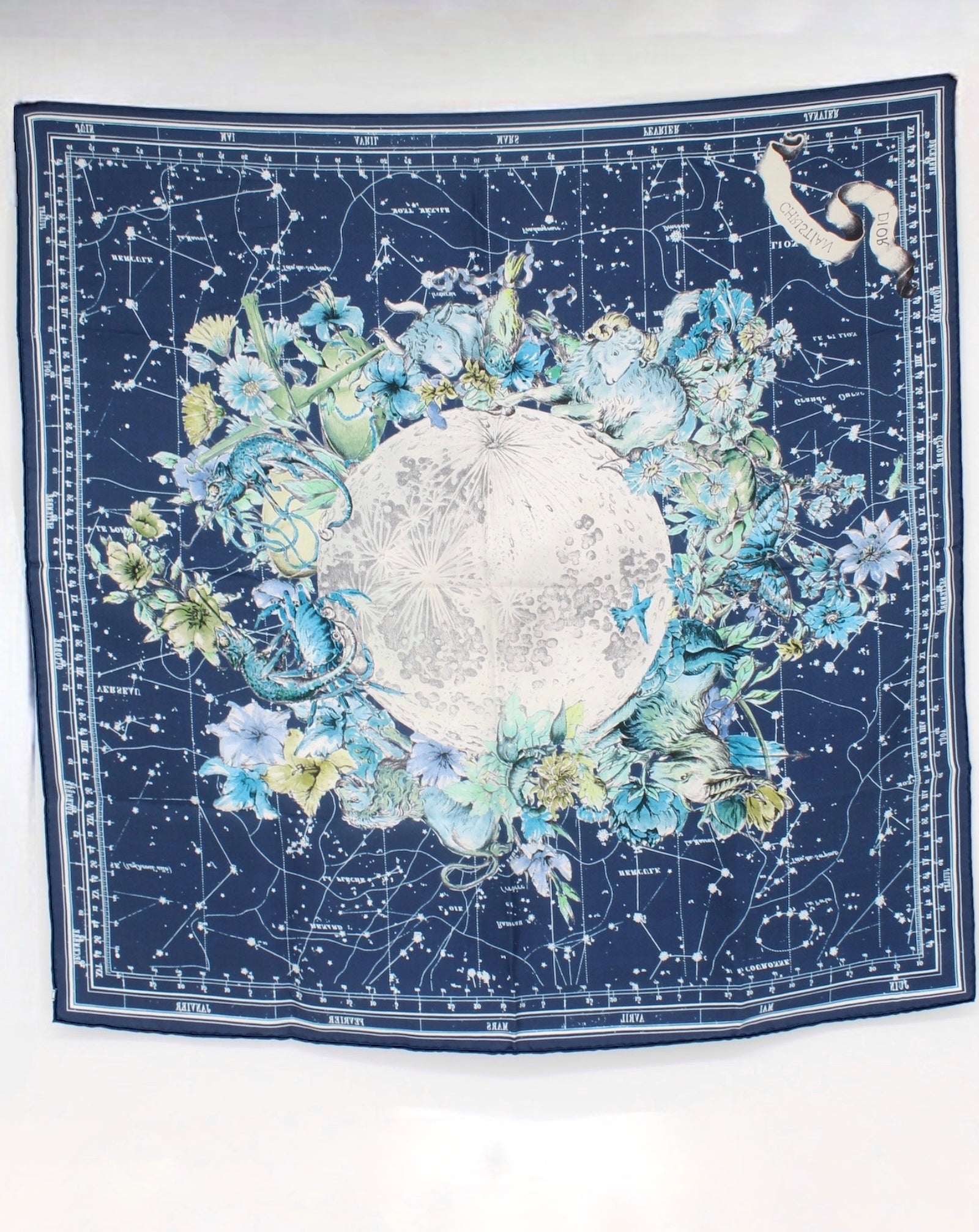 Christian deals dior constellation astrology scarf