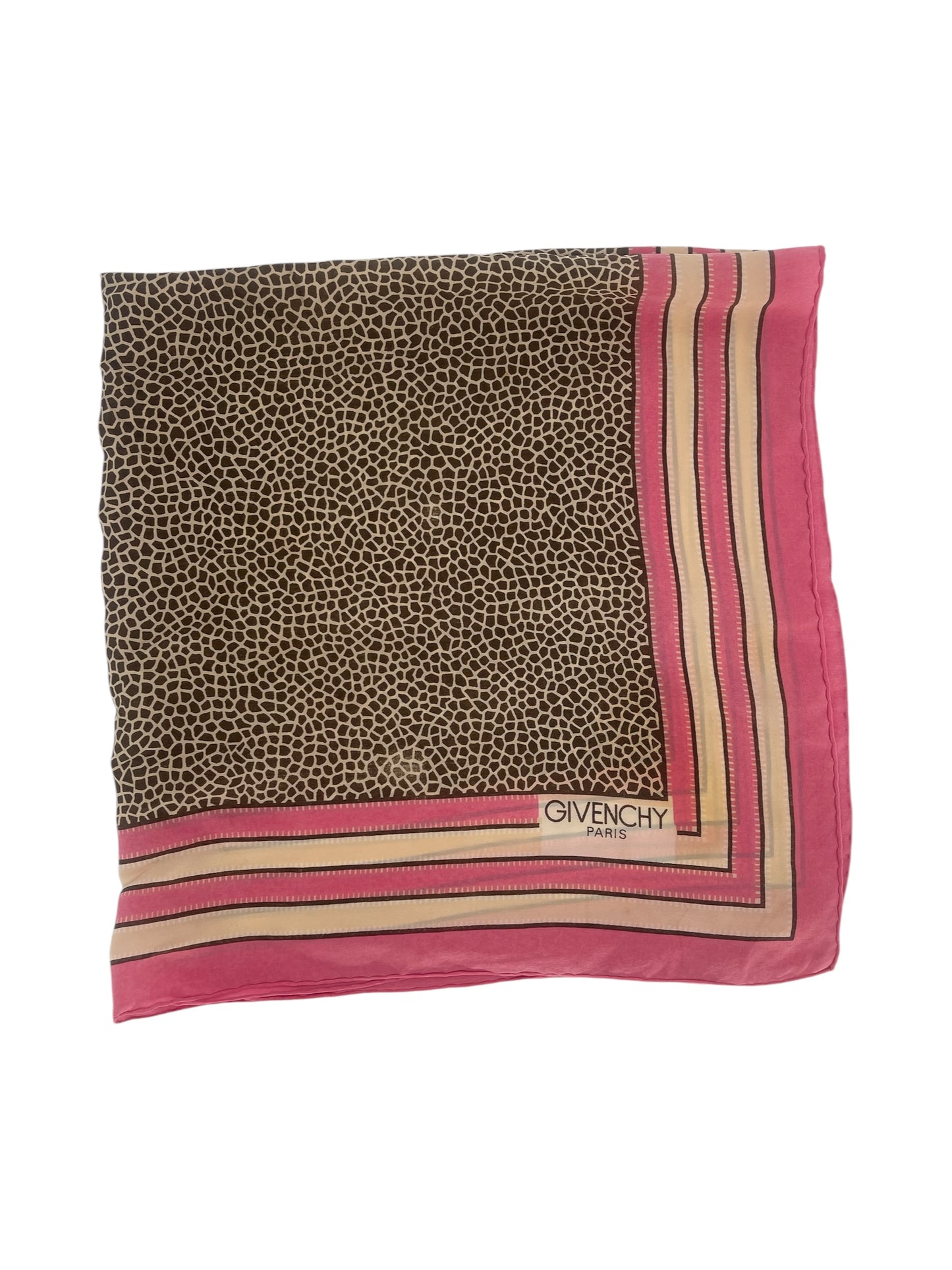 Givenchy Pink/Leopard Print Scarf