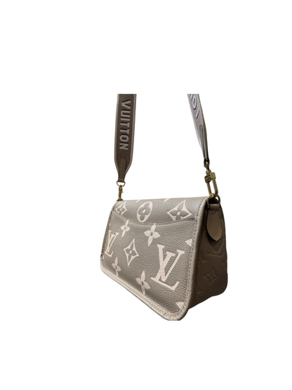 Louis Vuitton Grey/Cream Crossbody/Shoulder MM Handbag