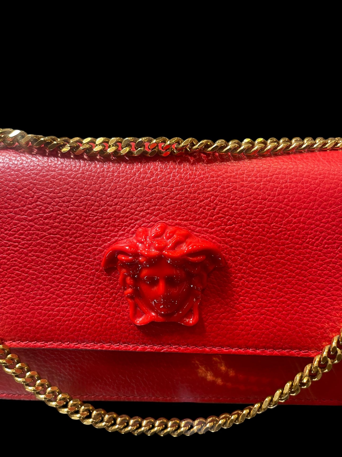 Versace Red Medusa Crossbody Handbag