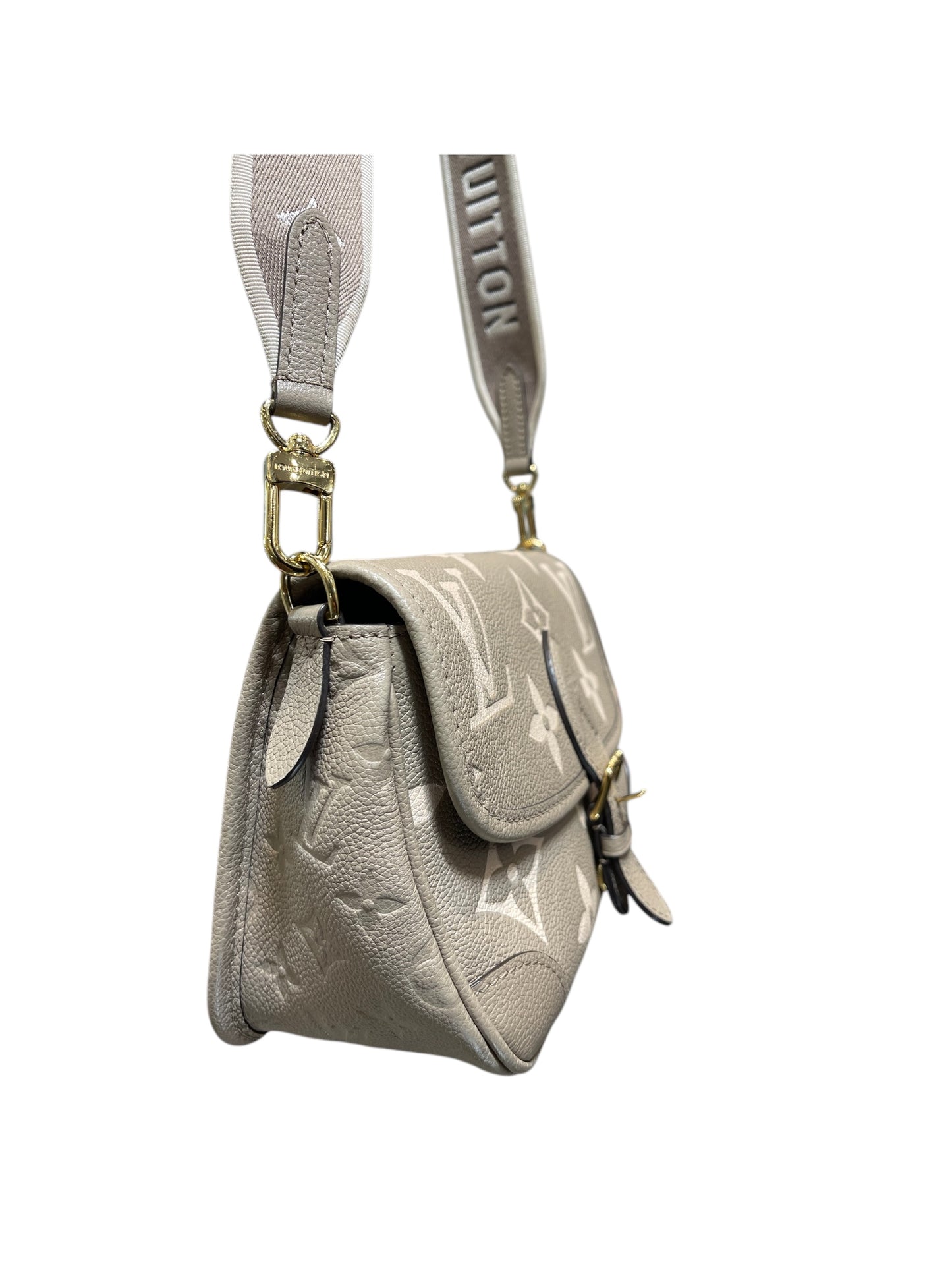 Louis Vuitton Grey/Cream Crossbody/Shoulder MM Handbag