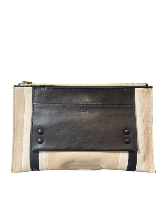 Chloe Colorblock Clutch Handbag