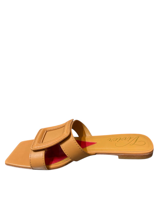 Roger Vivier Brown Open Slides Shoes