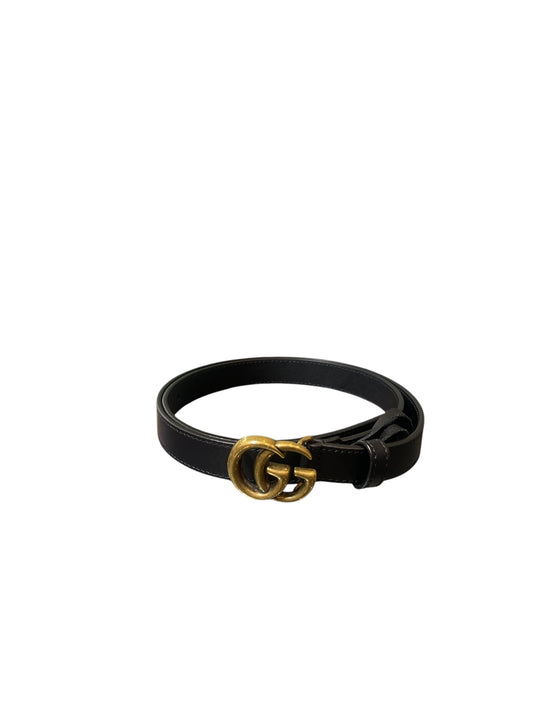 Gucci Black Leather Marmont Belt