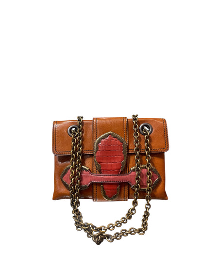 Bottega Veneta Brown Leather Chain Bag