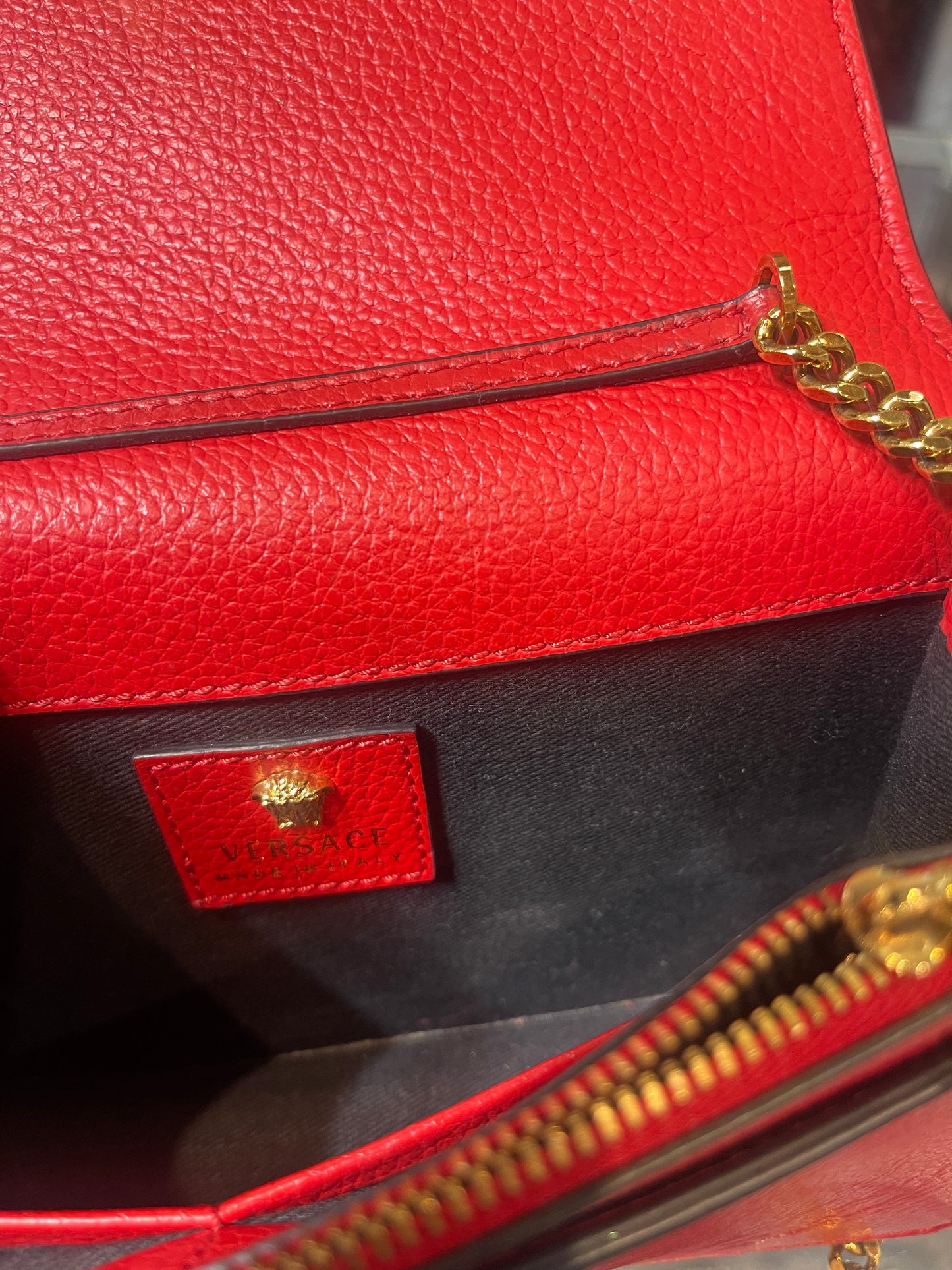 Versace Red Medusa Crossbody Handbag