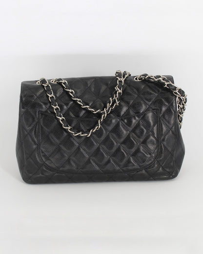 Chanel Caviar Quilted Jumbo Flap Black Bag