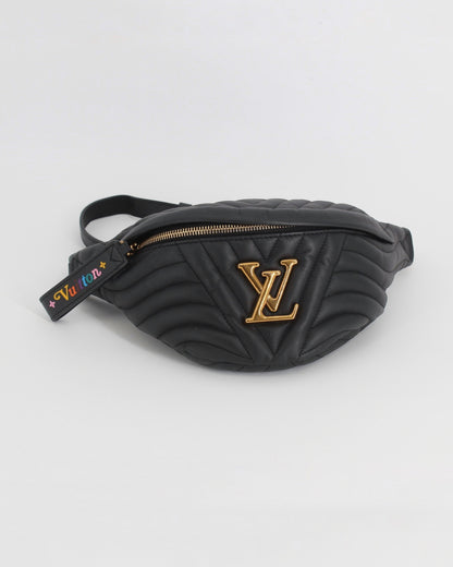 Louis Vuitton Black Leather New Wave Bumbag No Box