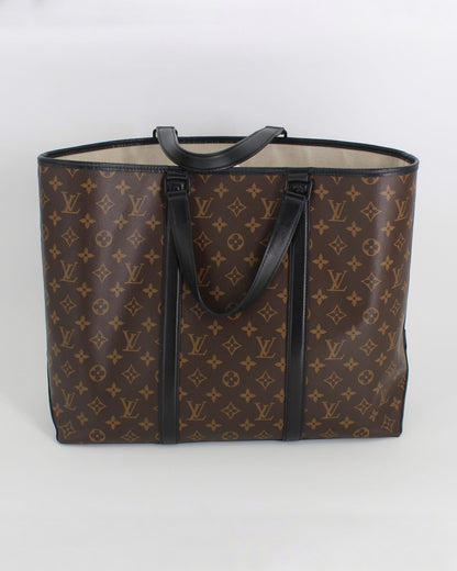 Louis Vuitton Tote Macassar Monogram Brown Leather