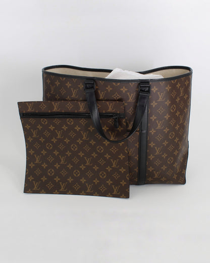 Louis Vuitton Tote Macassar Monogram Brown Leather