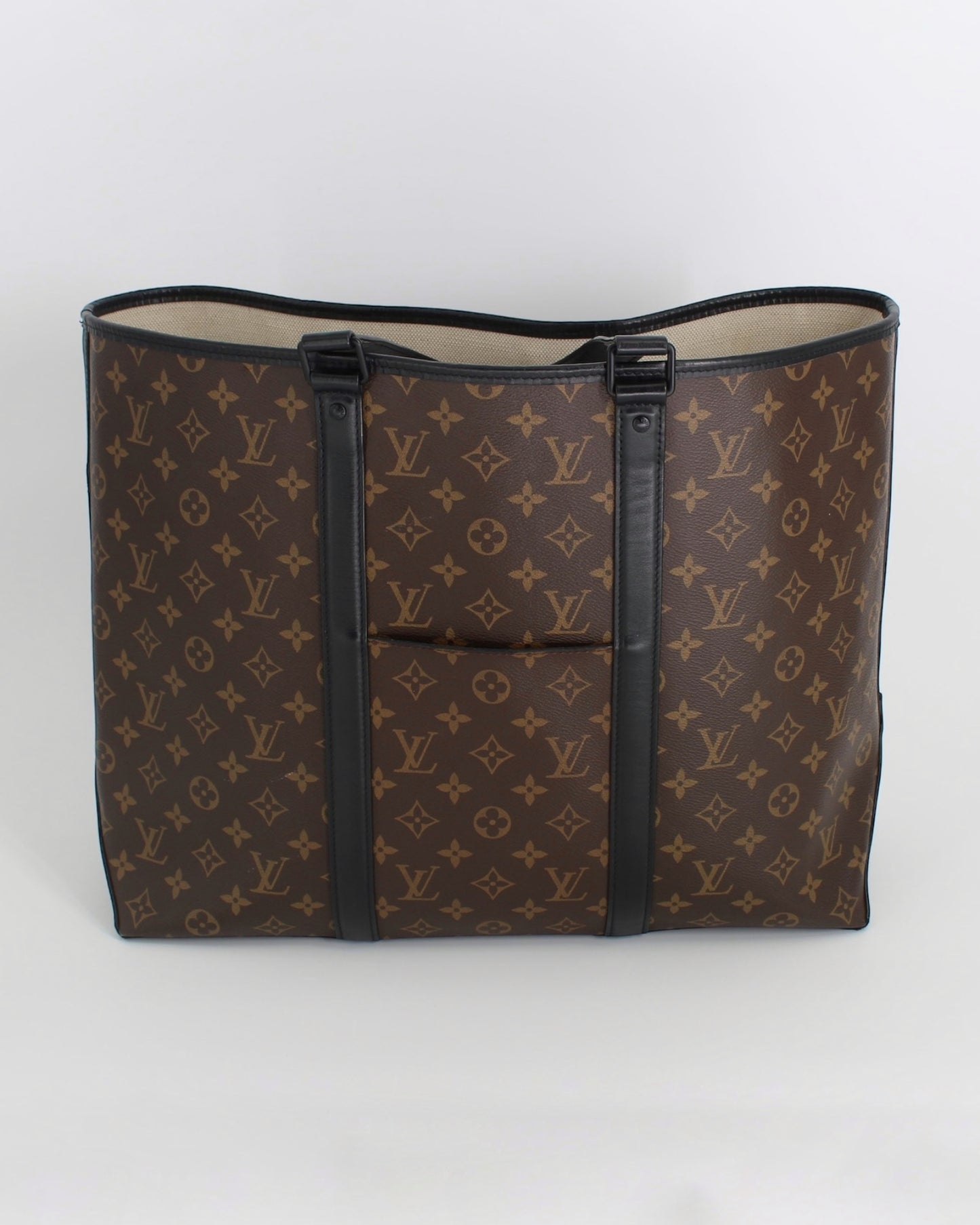 Louis Vuitton Tote Macassar Monogram Brown Leather