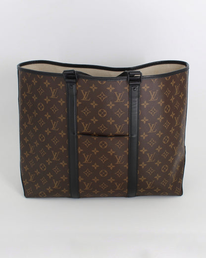 Louis Vuitton Tote Macassar Monogram Brown Leather