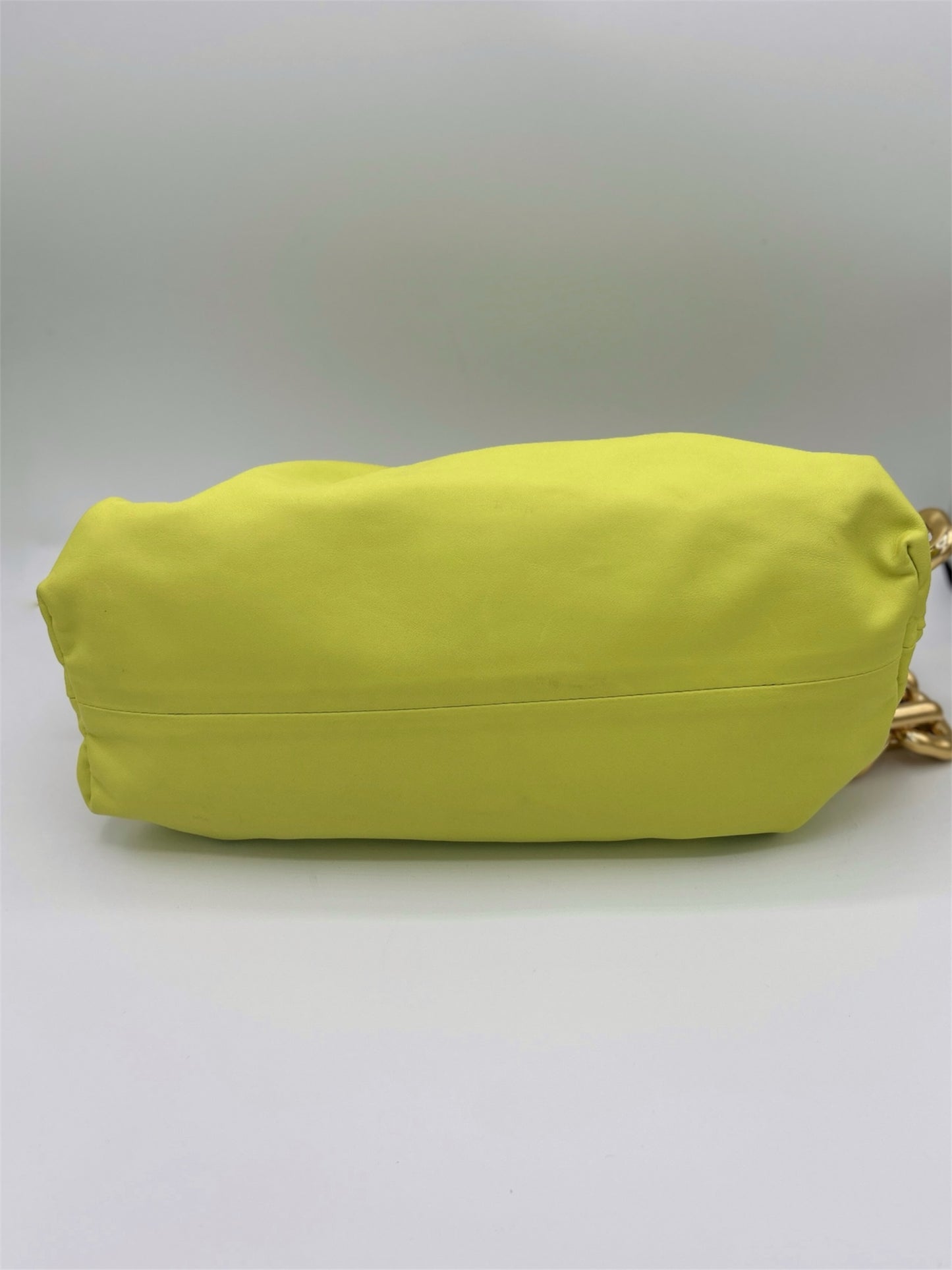 Bottega Veneta The Pouch Chain Leather Neon Green Handbag