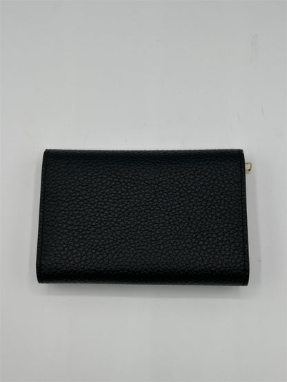 Louis Vuitton CAPUCINES Black Leather Wallet with Pink Interior