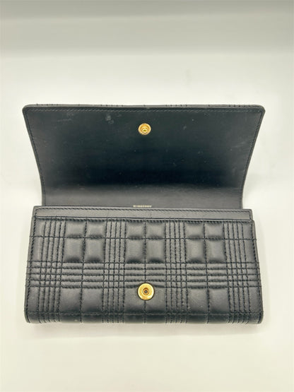 Burberry Black Quilted Leather Continental Wallet