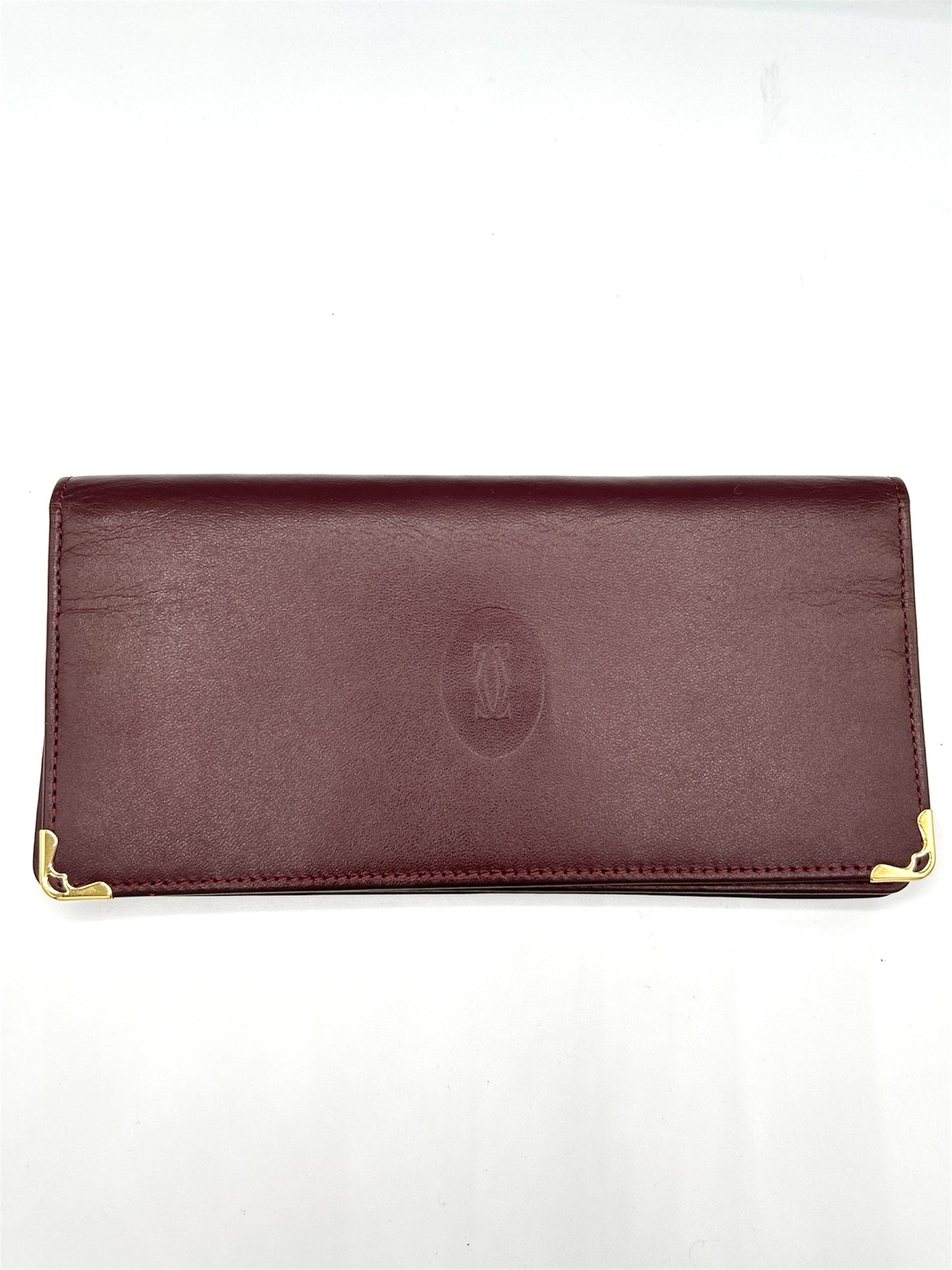 Cartier Burgundy Leather Bifold Wallet