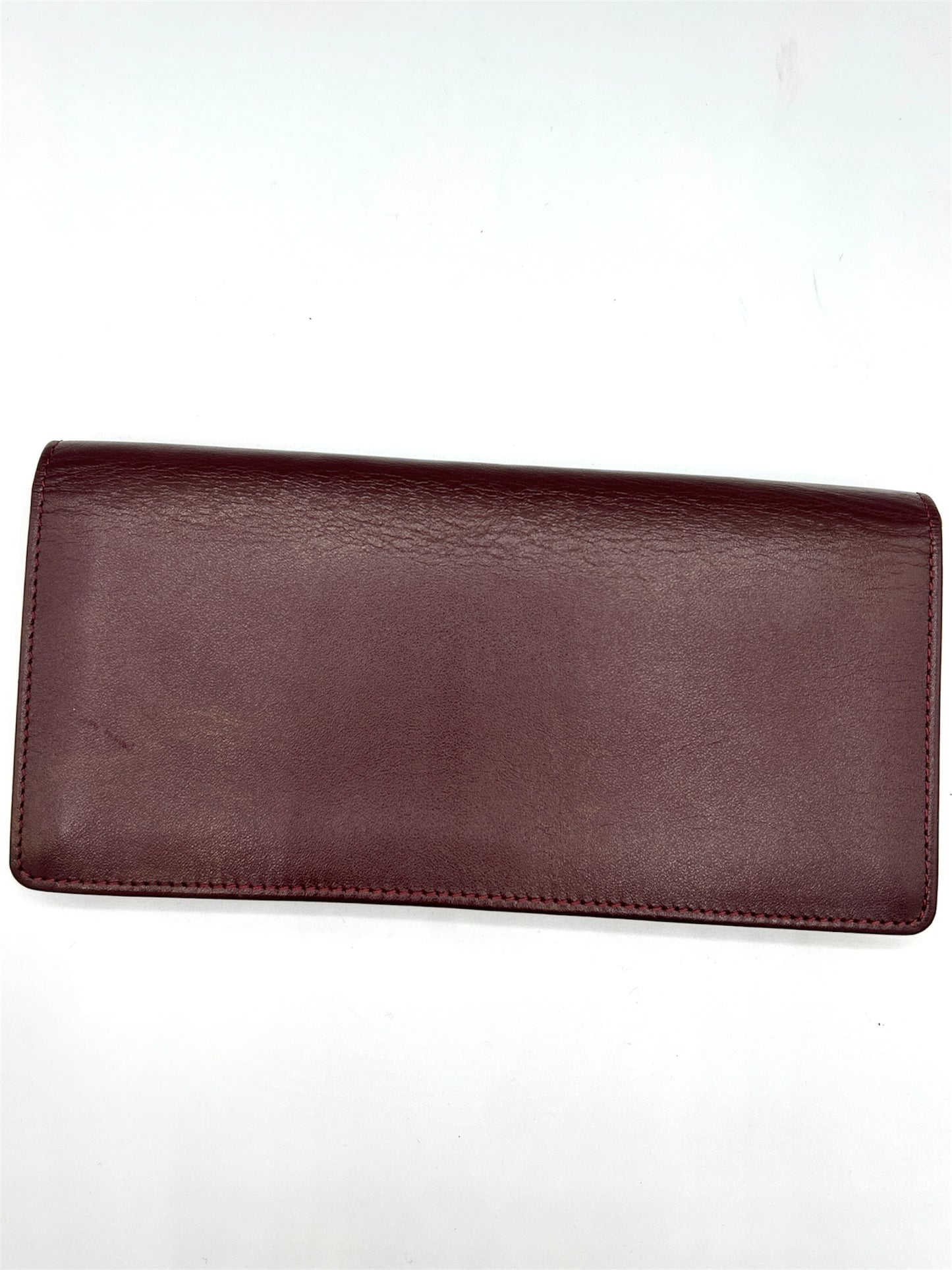 Cartier Burgundy Leather Bifold Wallet