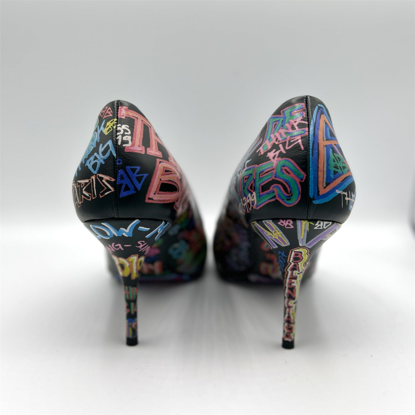 Balenciaga Graffiti S/S Multicolor Pump Heels Size 40