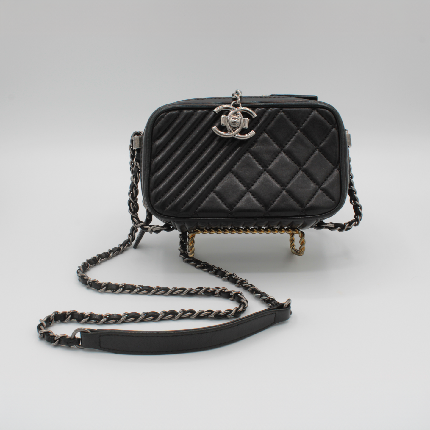 Chanel Quilted Leather Camera Shoulder Bag