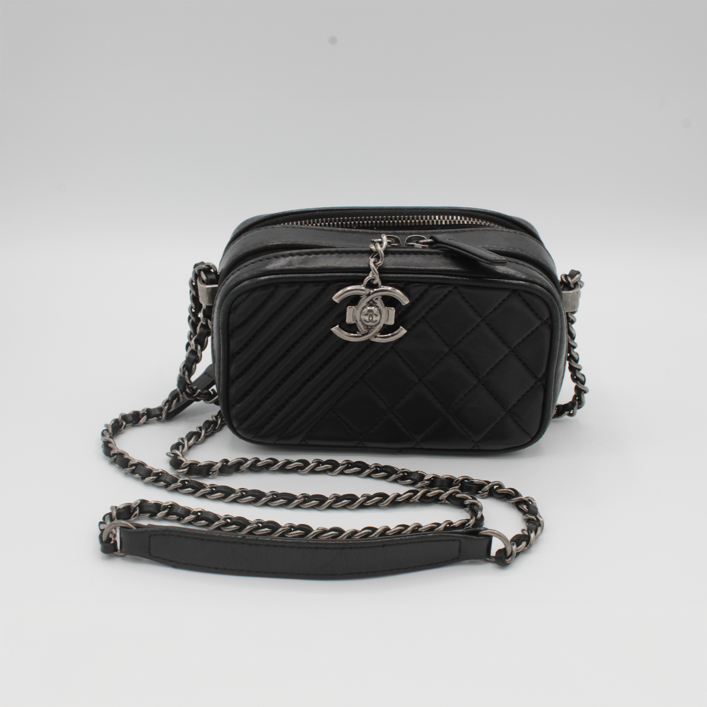 Chanel Quilted Leather Camera Shoulder Bag