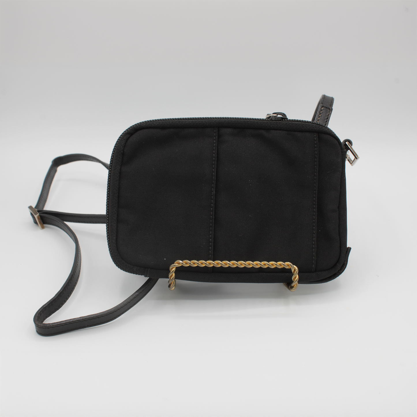 Gucci Black Canvas Mini Cross Vertical Bag