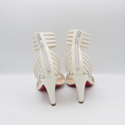 Christian Louboutin Myriadina Snow Patent/PVC Heel Size 37