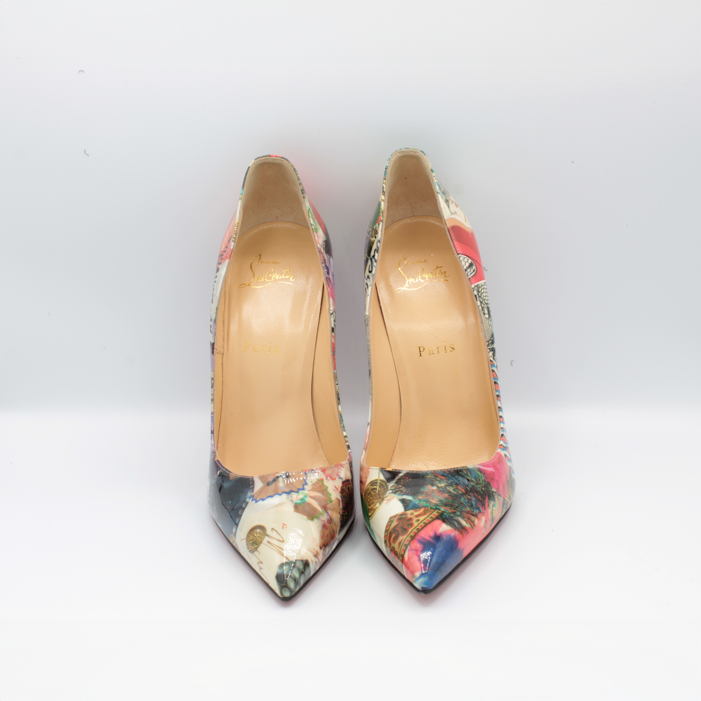 Christian Louboutin Multicolor Print Pigalle Follies Pumps Size 40