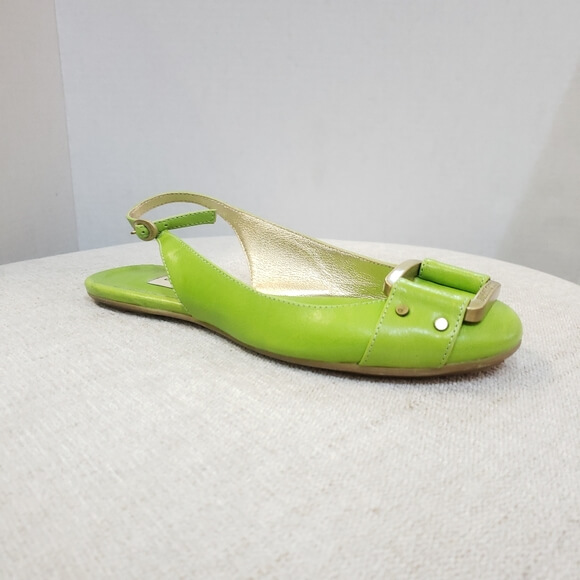 jimmy choo green flats size 35 | Couture Blowout